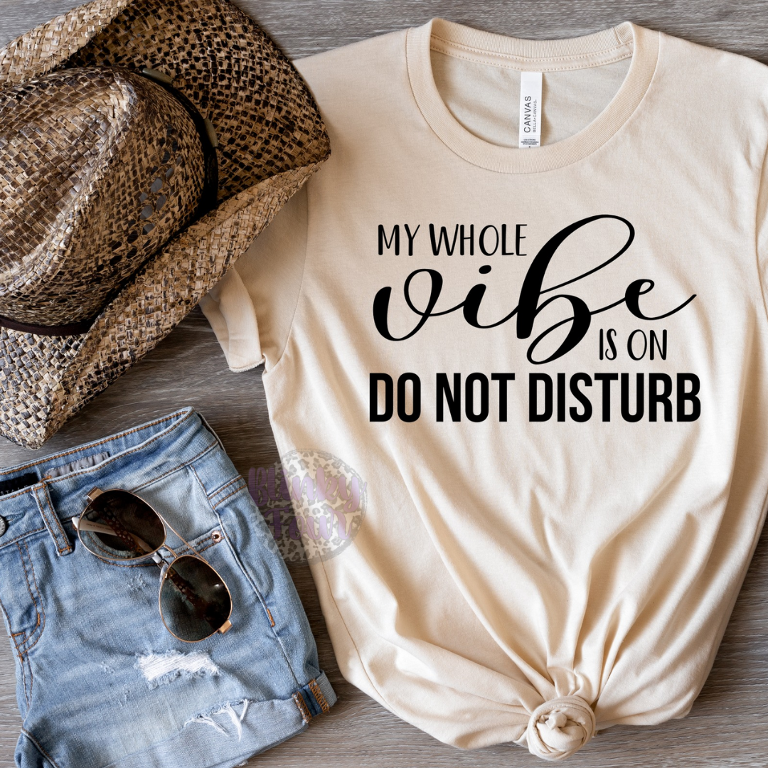 My Whole Vibe Is On Do Not Disturb Unisex Tee Sweatshirt & Hoodie Option Available